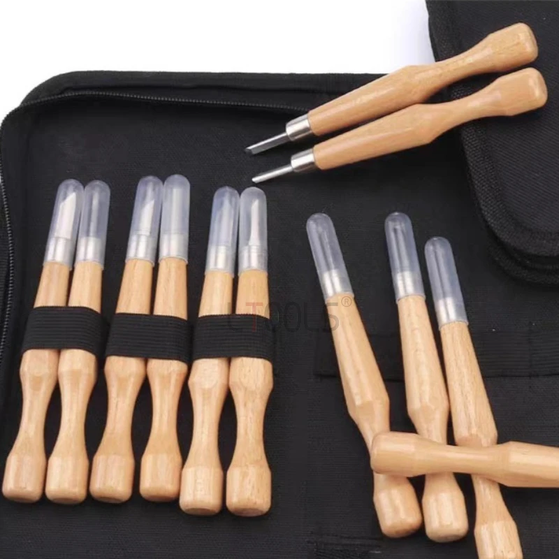 

Набор деревообрабатывающих ножей, прочный нож для резьбы с деревянной ручкой, многофункциональный напильник для резьбы по дереву, ручной инструмент для резьбы по резиновым штампом