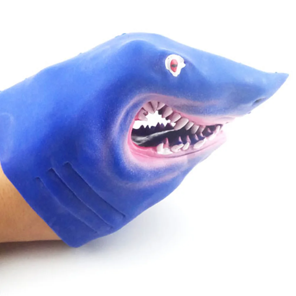 Ocean Animal Hand Bath Toys Soft Rubber Story Telling Puppet Shark for Kids