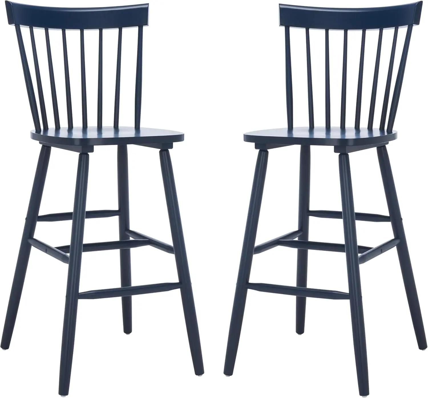 

Home Collection Providence Farmhouse Navy Solid Wood Windsor Spindle 29-inch Seat Height Bar Stool Set of 2
