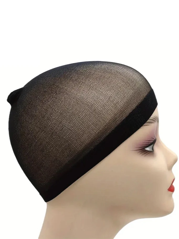 Bonnet de perruque en Nylon ventilé, 2 pièces/sac, filet pour cheveux, filets de perruque, maille extensible noire et brune, pour la fabrication de perruques