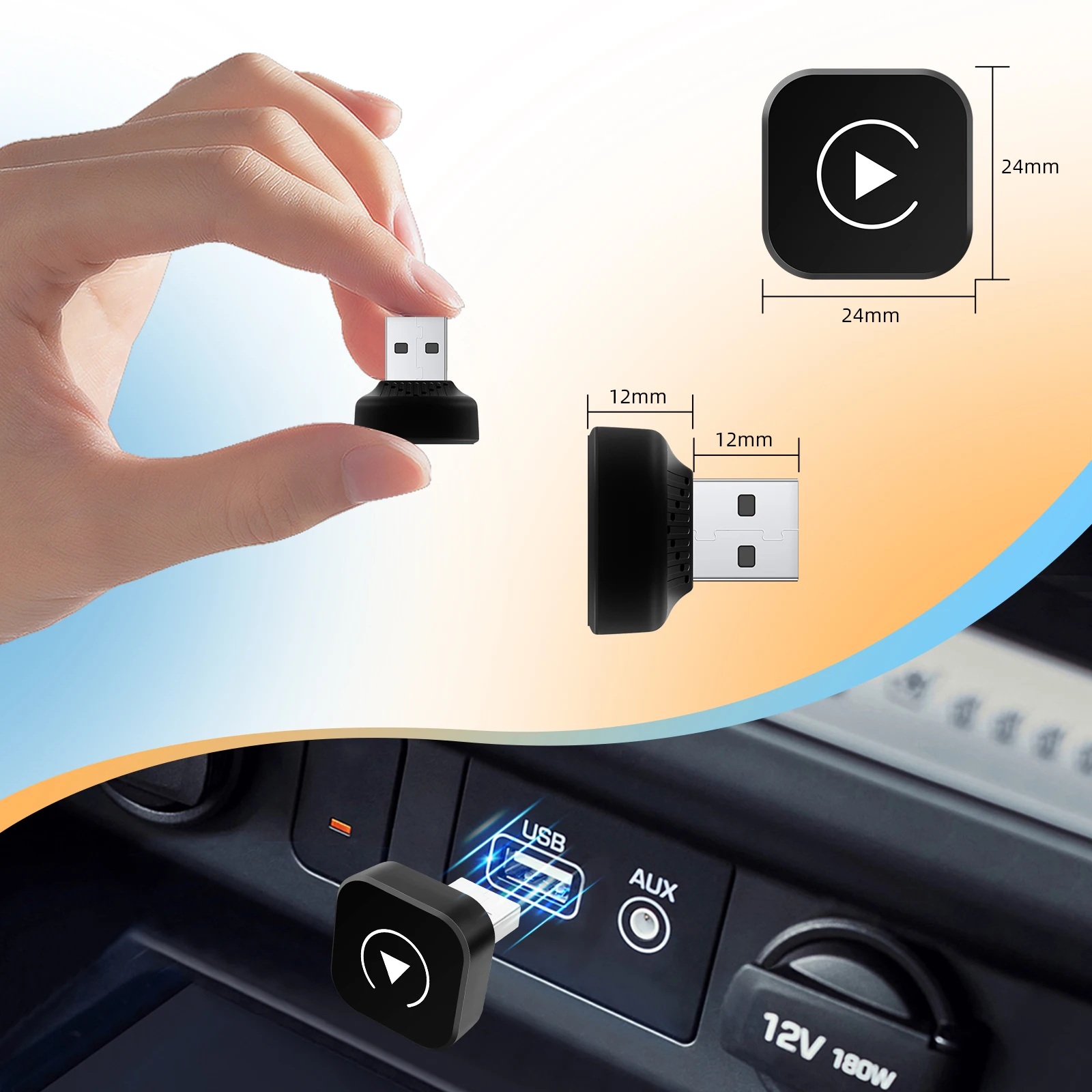 Ezonetronics Wireless CarPlay อะแดปเตอร์อัตโนมัติ android สําหรับรถยนต์แบบมีสายจากโรงงาน, CarPlay ไร้สายและ Android auto 2 in 1