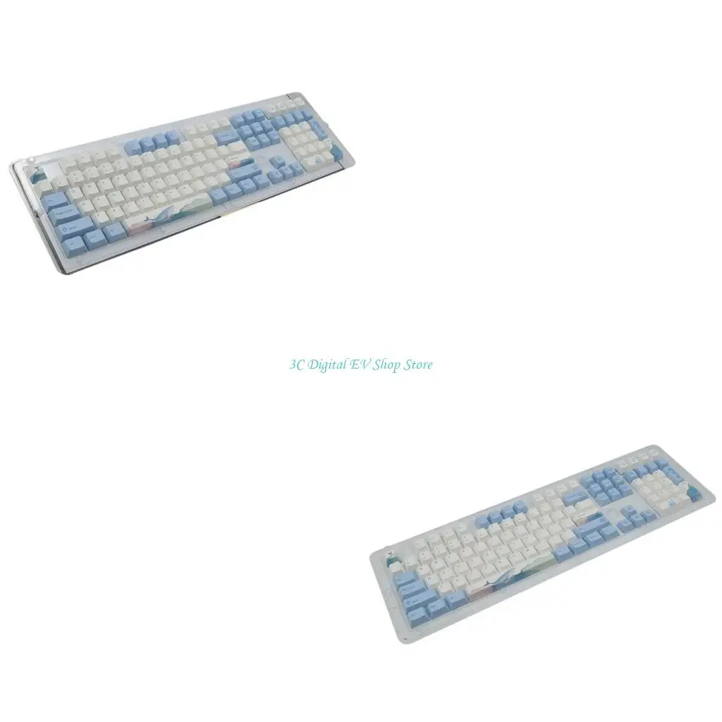 

E74D 110 клавиш Cherry Pbt Колпачки для ключей Механические колпачки для ключей Полный набор 5-сторонние сублимационные колпачки