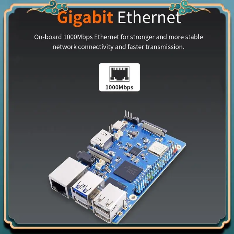 

(New)-For Orange Pi 3B 2GB RAM DDR4 Rockchip RK3566 Wifi+BLE Mini PC, Run Android 11/Ubuntu/Debian Single Board Computer