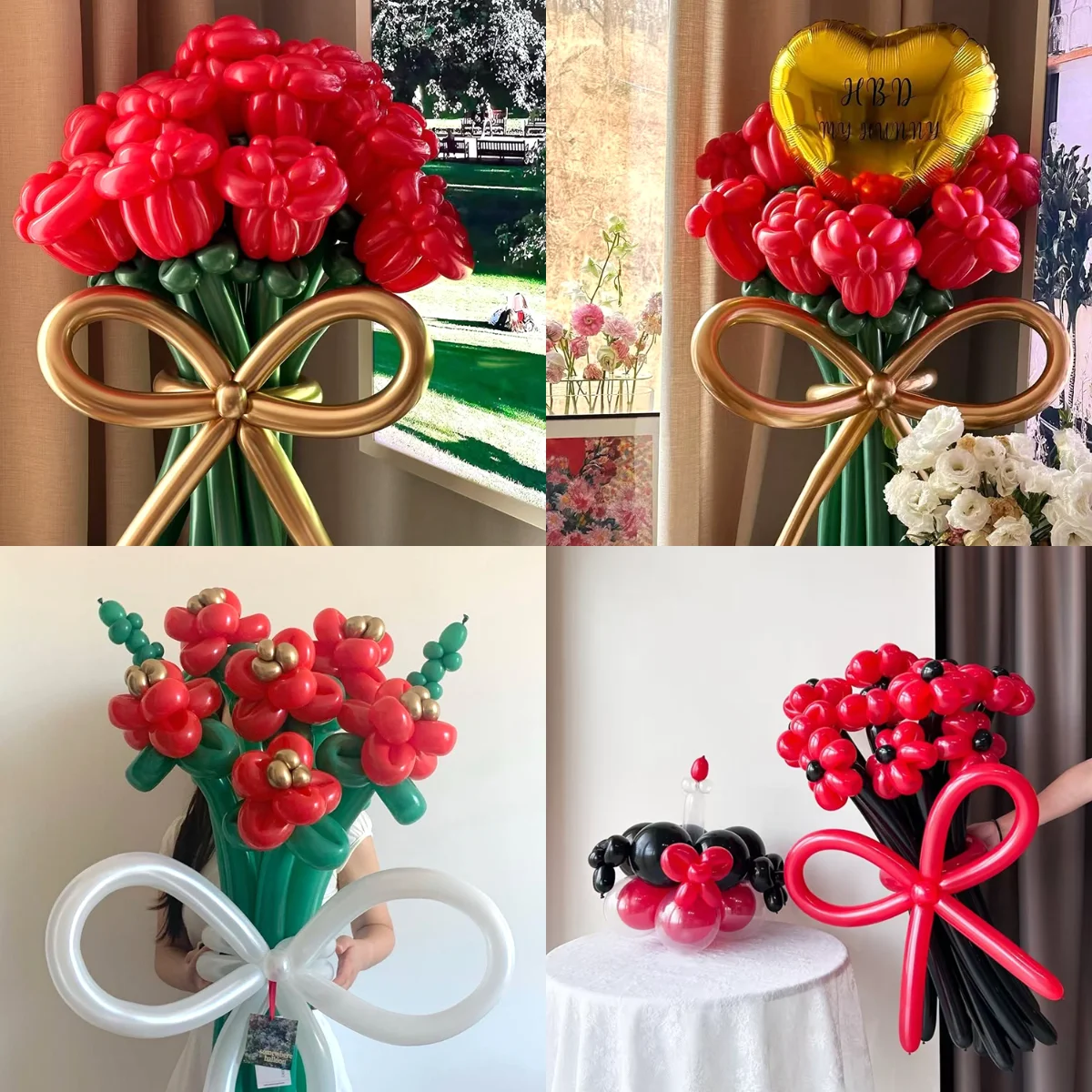 Magischer Ballon Blumenmaterial Tasche Geburtstagsfeier DIY Ballon Hochzeitsdekoration Ballon Brautstrauß als Zubehör Foto Geschenk