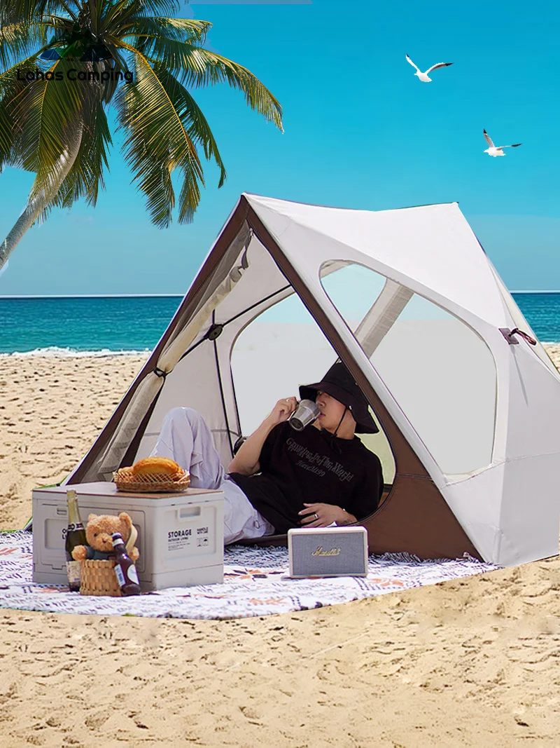 

Lohascamping One-touch tent Beach Tent Automatic Quick Opening Triangle Tent Portable Folding Camping Tent Sunshade Pop Up Tent