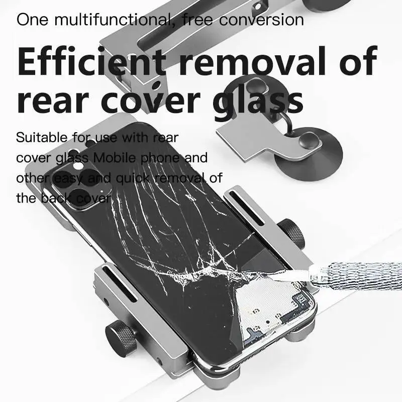 

Сепаратор экрана Безнагревательное управление Мощные присоски Foxconn Регулируемые ручки Силиконовые подушечки против царапин До телефонов 7 дюймов