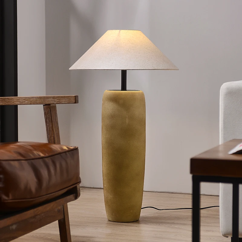 

Wabi-sabi wind floor lamp, living room bedroom B & B hotel Japanese-style lamp, creative art designer floor lamp