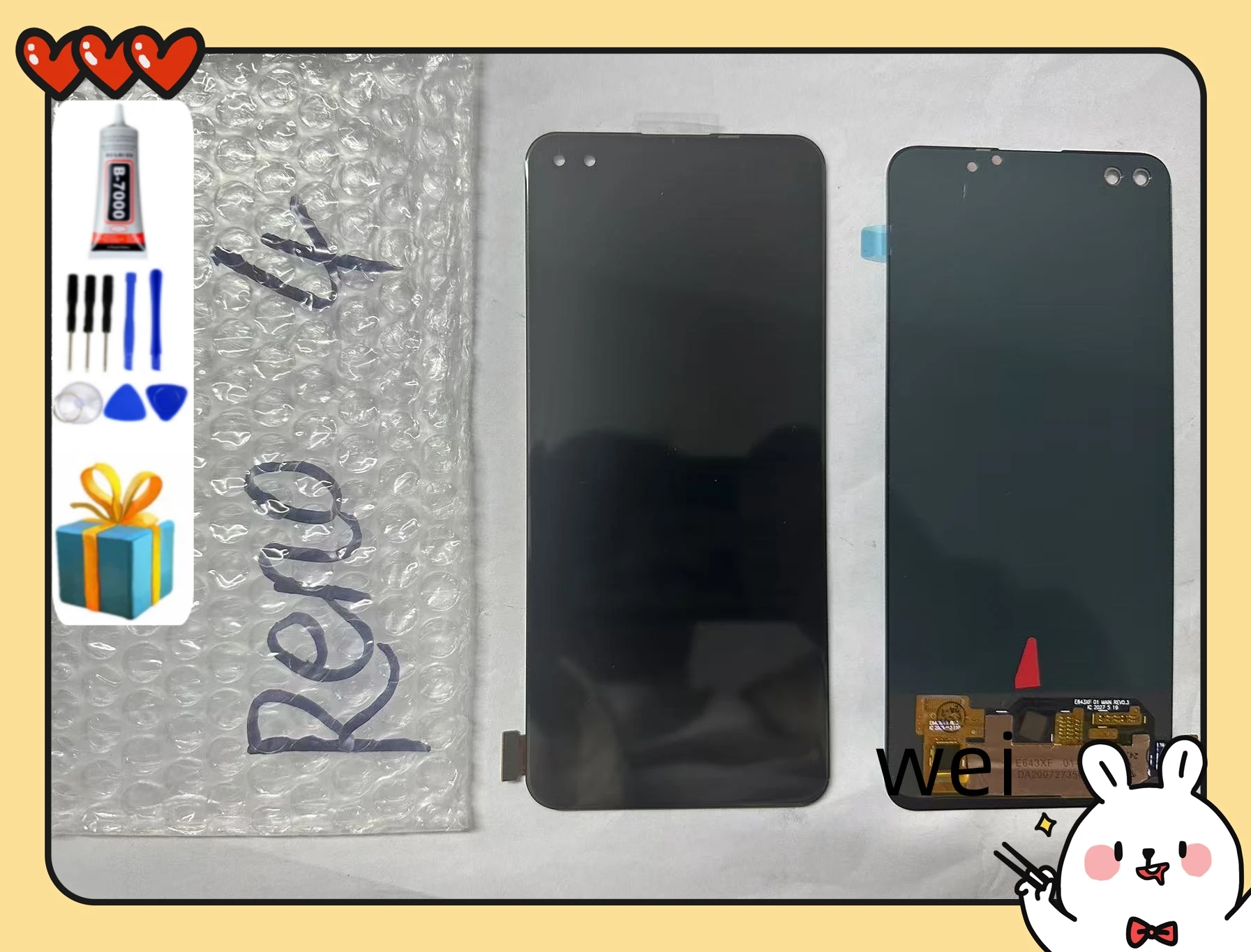 For Oppo A93 4G CPH2121 LCD Display Touch Screen Digitizer Assembly Replacement For Reno 4 4G reno 4 lite lcd