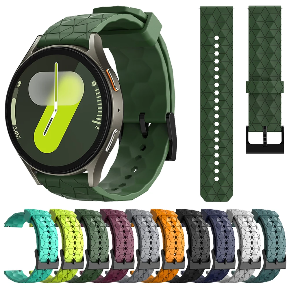 20/22mm Silicone Watch Straps for Samsung Galaxy Watch 7/7LTE/5/6 40mm 44mm Sports Band Watch 5 Pro 4 6 Classic 43/47mm Bracelet