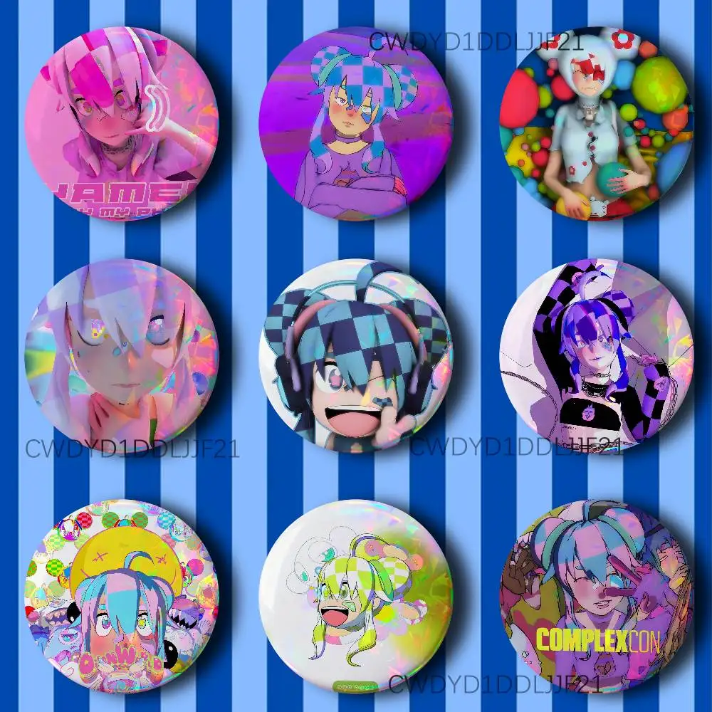 

Y-Yameii Online Baby My Phone Button Pins Tinplate Brooches Cartoon Creative Badge for Backpack Clothes Decor