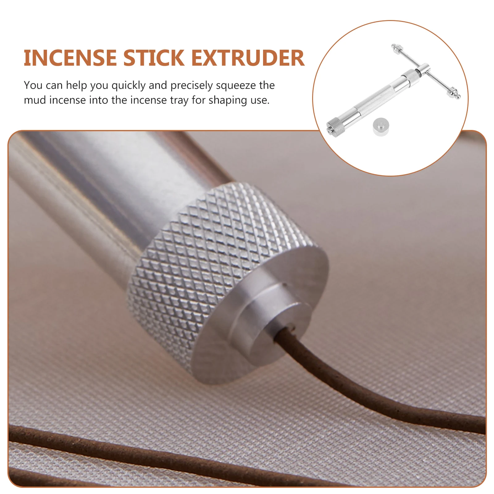 

Clay Incense Stick Maker Ergonomic Metal Extruder Manual DIY Squeezing Device for Precise Incense Making Tool Clay Extruder