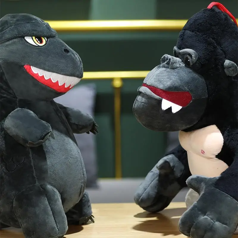 Godzilla vs. King Kong Movie Same plush Toy Dinosaur Little Monster Plush Toy Q Version Anime Doll kid gift