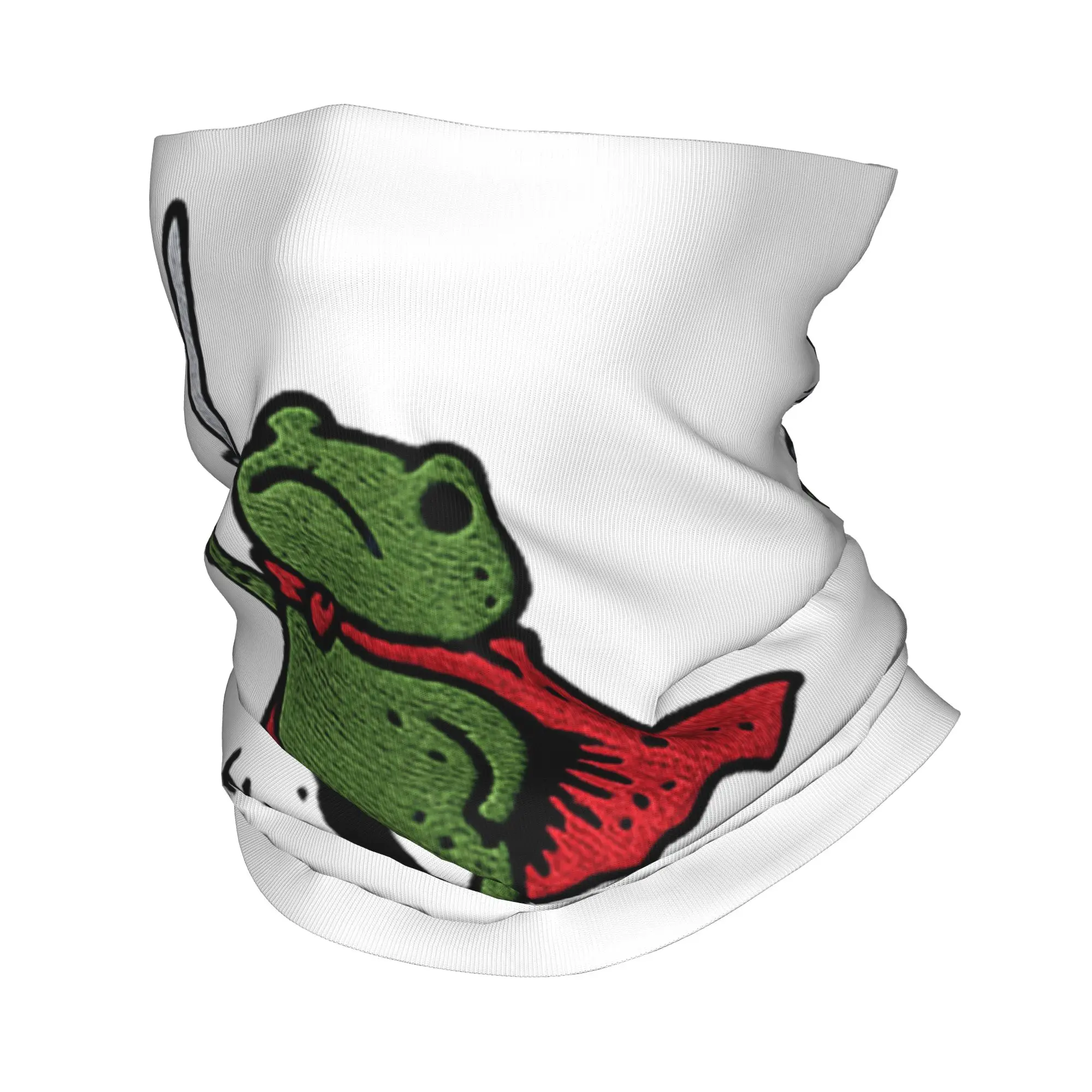 Huzzah Frog Cute Knight Meme Bandana Neck Gaiter Balaclavas Face Mask Scarf Printed Funny Sword Fantasy Headband Unisex Adult