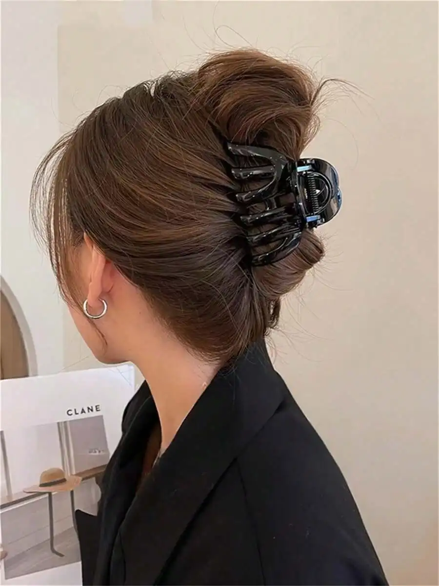 

Large Black Hair Claw Clip For Women Elegant Bun Styling Daily Party Travel Accessory