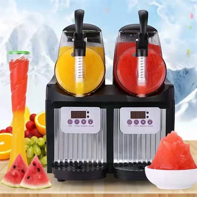 5L two-cylinder commercial small snow melt machine mini version snow mud machine milk  cold drink equipment snow paste machine