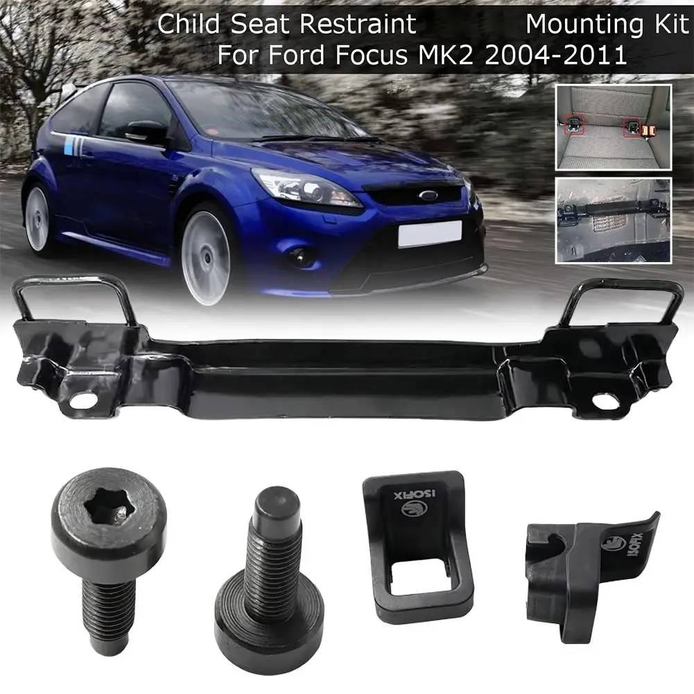 Child Safety Seat Fixing Connector Set  Restraint Anchor IsoFix Mounting Kit Fit For Ford Focus MK2 2004-2011 Car Accessories