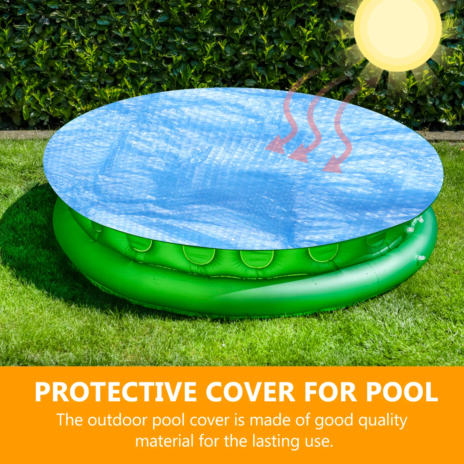 

Outdoor Pool Heat Preservation Cover Dustproof Protective Foldable Easy Install Reduces Evaporation Keeps Rain Leaves Out