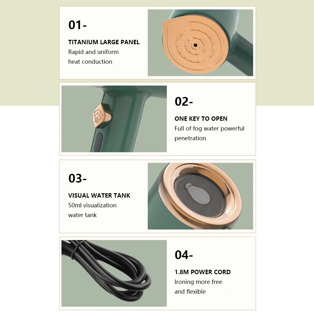 سريع التدفئة الملابس باخرة ، مكواة البخار ، الكي مسطحة أو معلقة ، رذاذ رذاذ الماء زر واحد للملابس النسيج