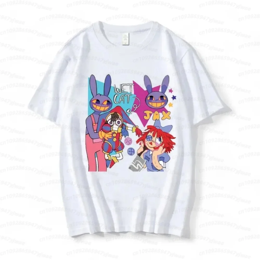

THE AMAZING DIGITAL CIRCUS Print T-Shirt Men Women Casual High Quality Pomni The Jester Ramen T-Shirts youth Short Sleeve Tees