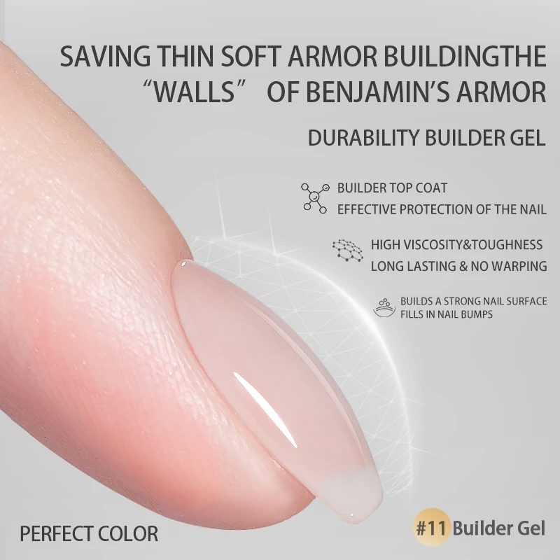 PERFECT COLOR 16ml No Wipe Gel Top Coat and Base Coat Set - Shine Finish and Long Lasting, Soak Off LED Nail Lamp Gel Base Coat