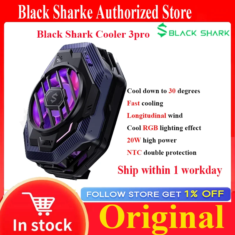Охладитель для телефона Black Shark Cooler 3 Pro, устройство для быстрого охлаждения телефона 2 Pro для iphone 15 ROG 7 Nubia Redmagic 9s Pro Xiaomi, FunCooler