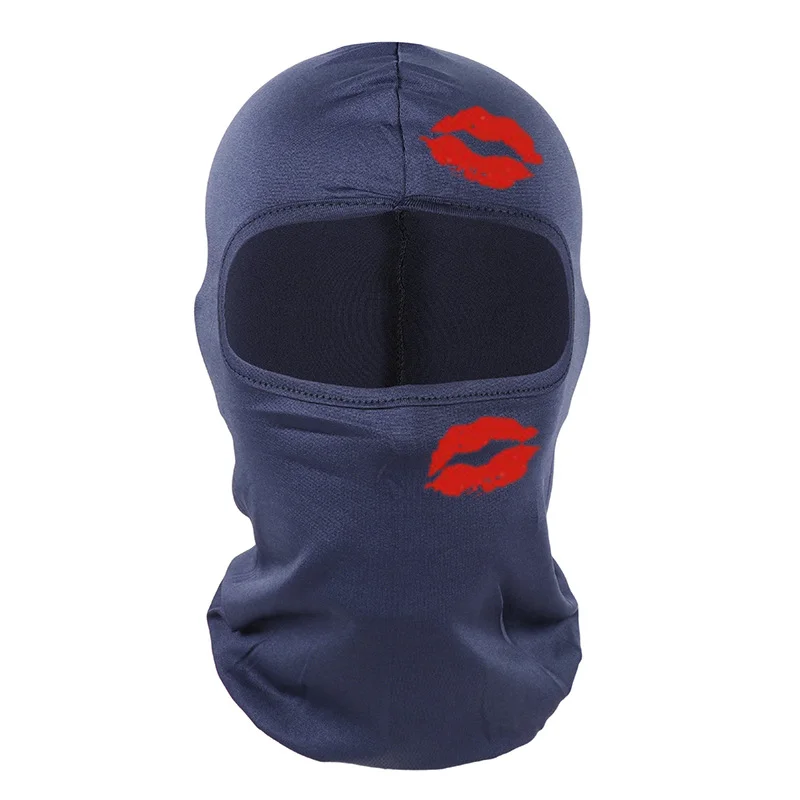 Fully Face Outdoor Protection Red Lip Windproof Riding Printed Mask Baraklava Masks Ice Silk Sunscreen Street Sports Mask