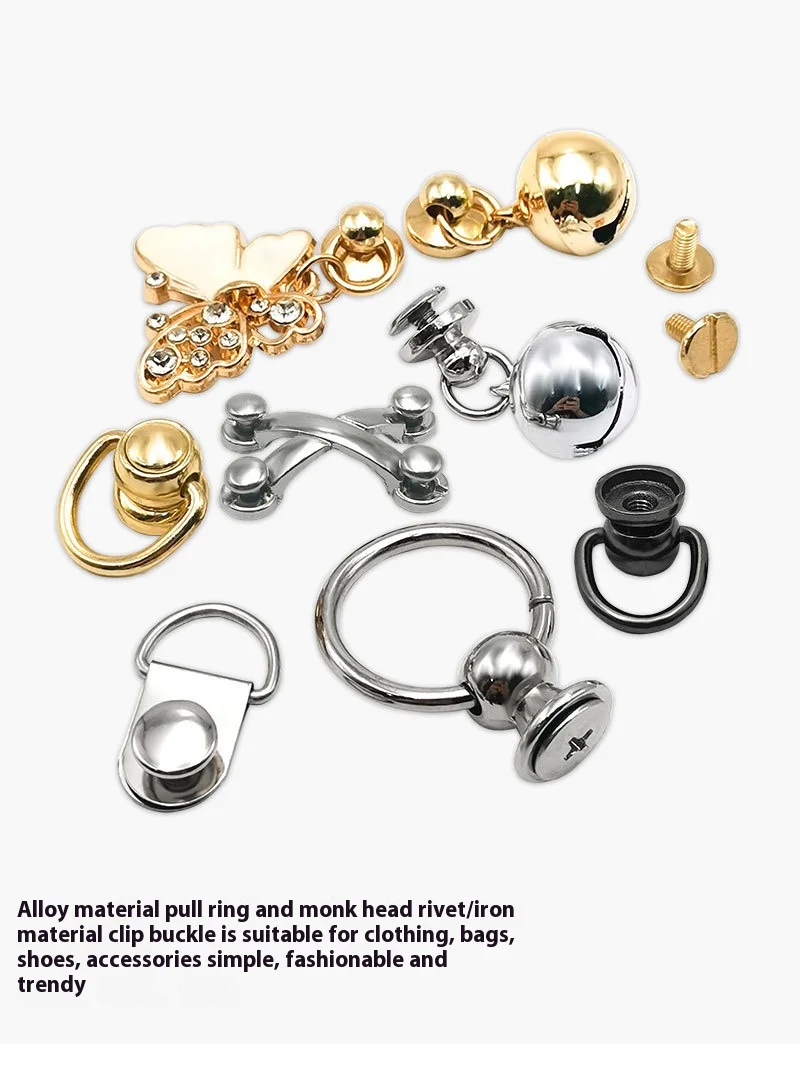 

Heshang Head Rivet Mobile Phone Case Accessories Alloy Pacifier Nail Handle Collar Pull Ring