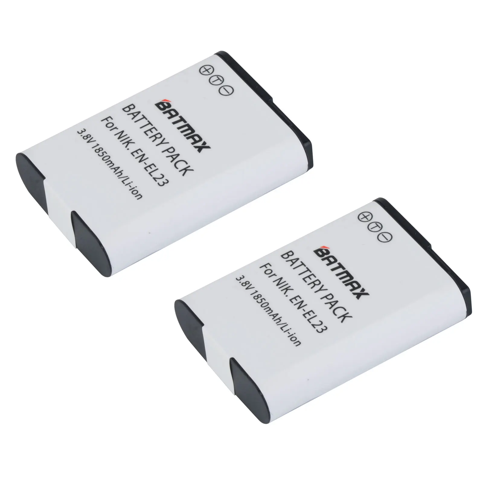 Bateria Batmax 1850mAh EN-EL23 EL23 + podwójna ładowarka LED USB z portem typu C do aparatu Nikon COOLPIX P900, P610, P600, B700, S810c