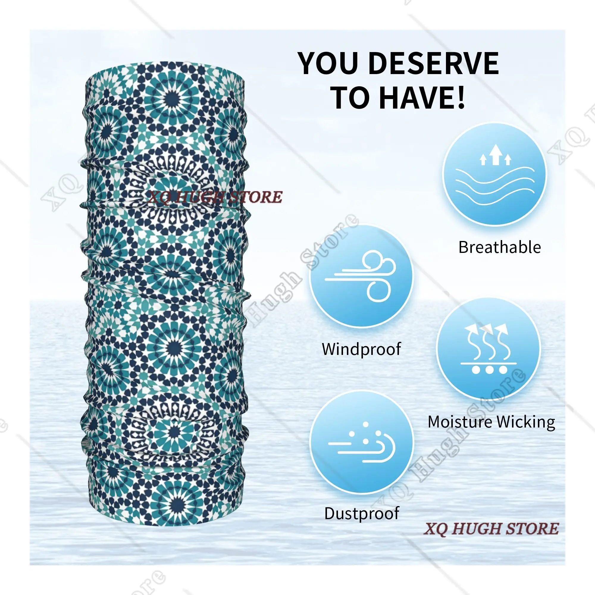 Marokkaanse Berber Rug Boho Style Winter Hoofdband Nekwarmer Ski Running Tube Sjaal Boheemse Geometrische Gezicht Bandana Gaiter