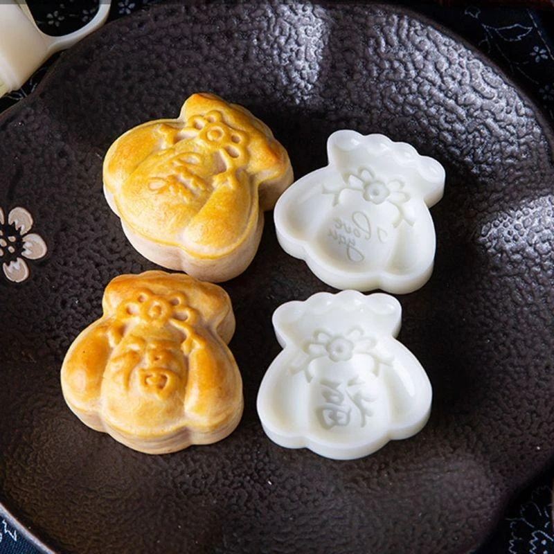 Hand Pressure Moon Cake Mold for Mid-Autumn Festival 50g Lucky Bag Cookie Cutter