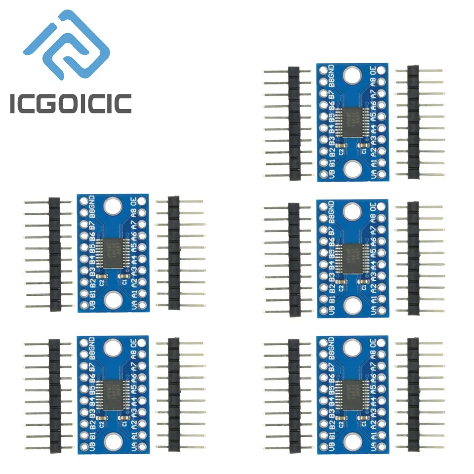 5PCS 3.3V 5V TXS0108E 8 Channel Logic Level Converter Convert TTL Bi-directional Mutual Convert For Arduino