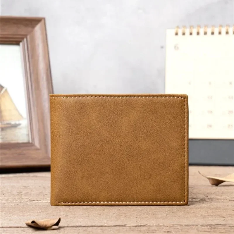 複数のカードスロットを備えたスリムなメンズ財布 PUレザー プレミアム製品財布 男性用ショート財布