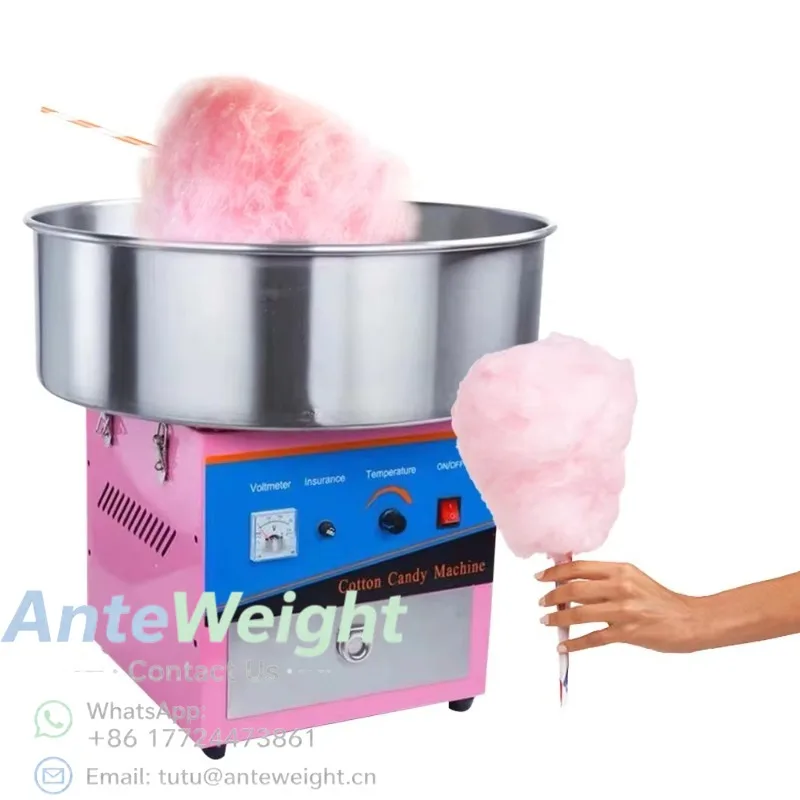 Commercial Stainless Electric Cotton Candy Making Machine for Business,Models Pink