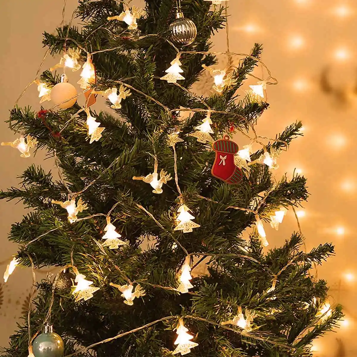 Schneeflocke-LED-Lichterkette, Girlande, Frohe Weihnachten, Dekoration für Zuhause, 2024, Weihnachtsgeschenke, Weihnachten, Navidad, Natal, Neujahr