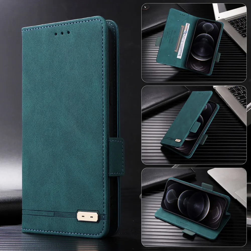 Flip Case For HTC Desire 22 Pro Luxury Book Case Leather Texture Wallet Magnet Cover Clamshell for HTC D22 D 22 Pro Phone Etui