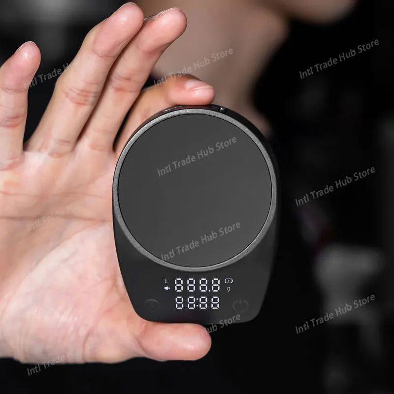 2pcs Mini Italian Coffee Electronic Scale, Hand-brewed Coffee Scale, Compact Coffee Scale, Precise Timing and Weighing
