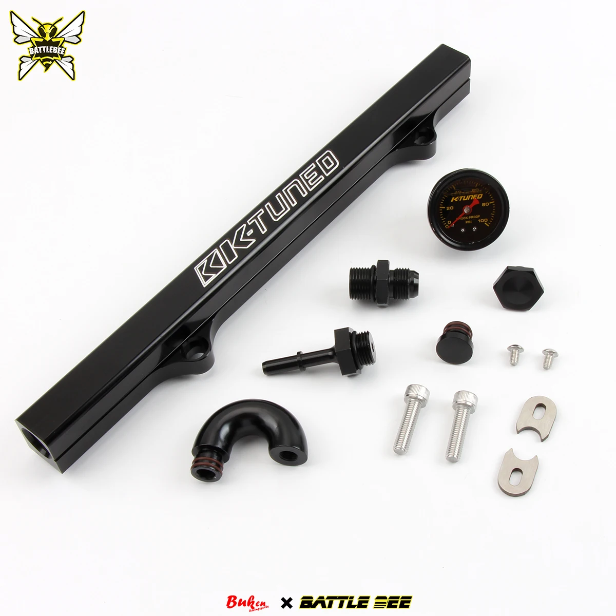 Suitable for Honda Civic K20 K24 FD2 CL7 DC5 Fuel Rail K Series Fuel Rail with Oil Pressure Gauge