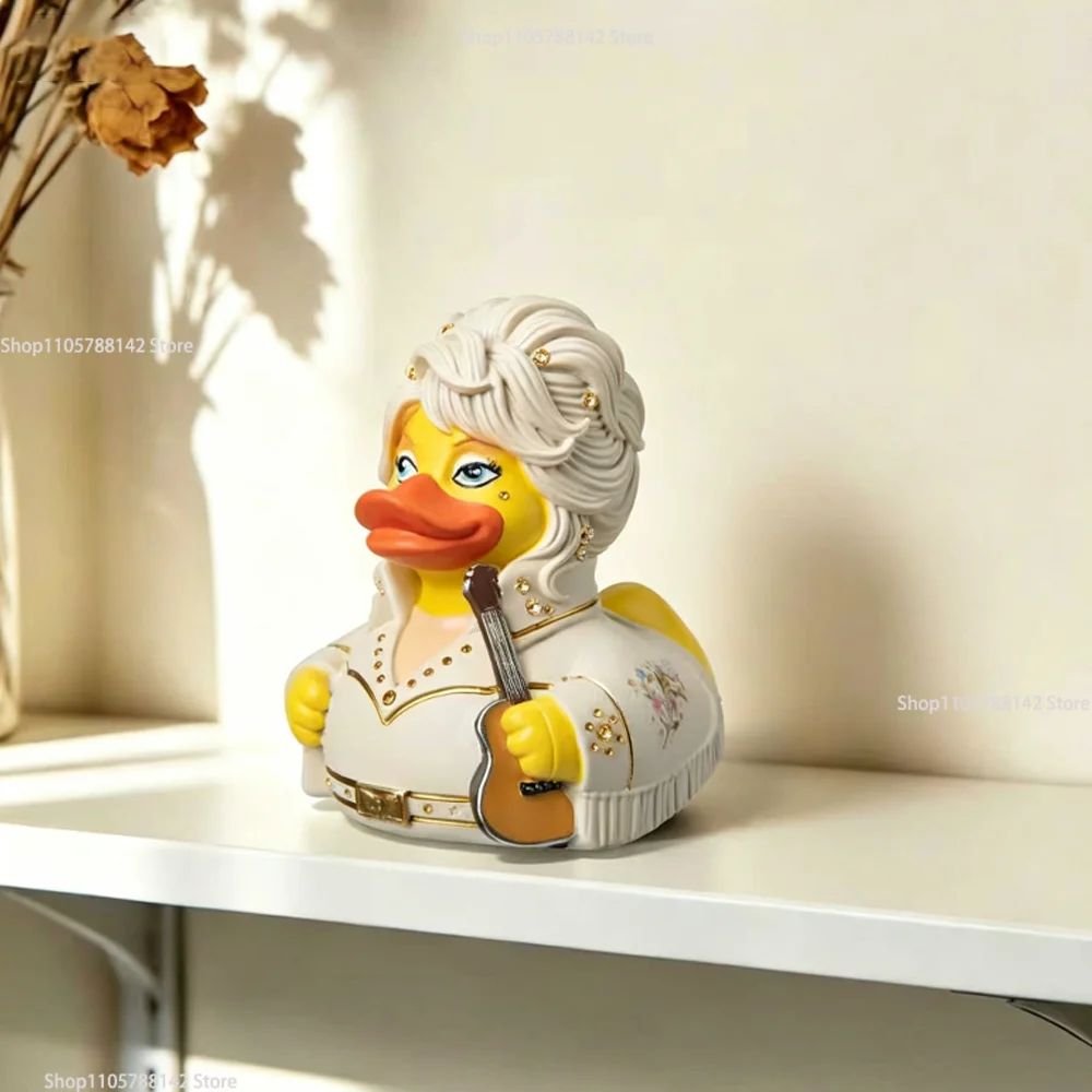 Resin Duck Ornament Renowned Singer Dolly, Home Decor Resin Ornaments Collectible Duck Statue Unique Gift For Party Favors