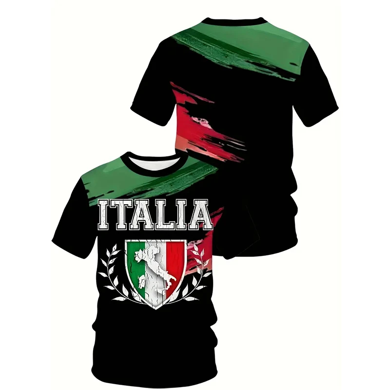 Italia Flagge T Shirts Sommer Mode Kurzarm Italienische 3D Gedruckt Sport T-shirts Casual O Neck Lose Herren Tees Tops Jesery
