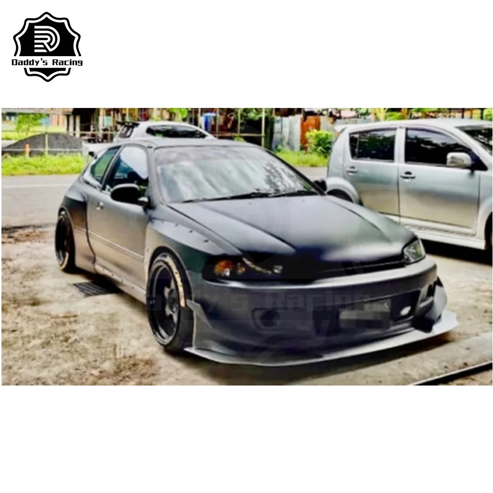 Fiber Glass Body Kit Fit For Honda Civic V EG Rocket B Style 1992-1995 Wide Body Kit Bumper Fender Flare Spats Spoiler