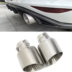 1 Pcs Matte Stainless Steel Car Exhaust Tip System Pipe Universal Exhaust Tip For VW GTI MK7 Golf7 Nozzle 60MM 63mm Muffler Tip