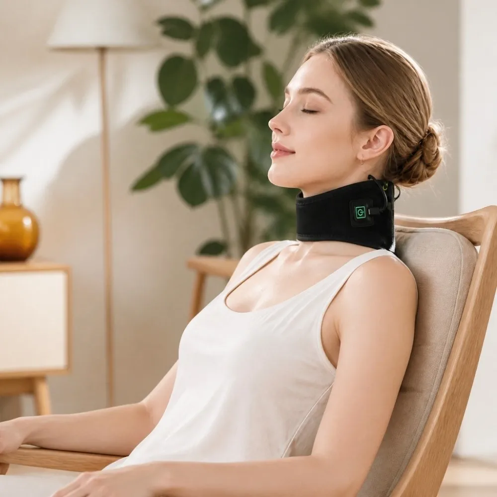 Soft Breathable Polyester Fabric USB Heated Neck Wrap Sturdy ABS Plastic Shell Three Adjustable Temperature Levels Neck Warmer