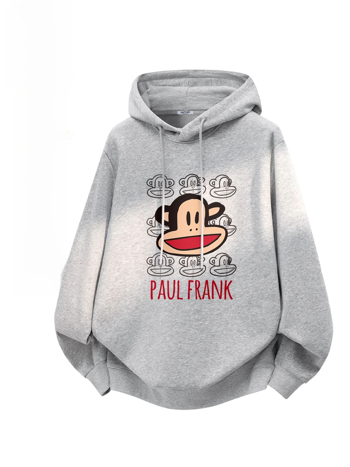 

Monkey Hooded Sweatirt Fce Lined Sports Top for Men Winter Heavyweight Casual Wear Long Sve Cotton Polyester