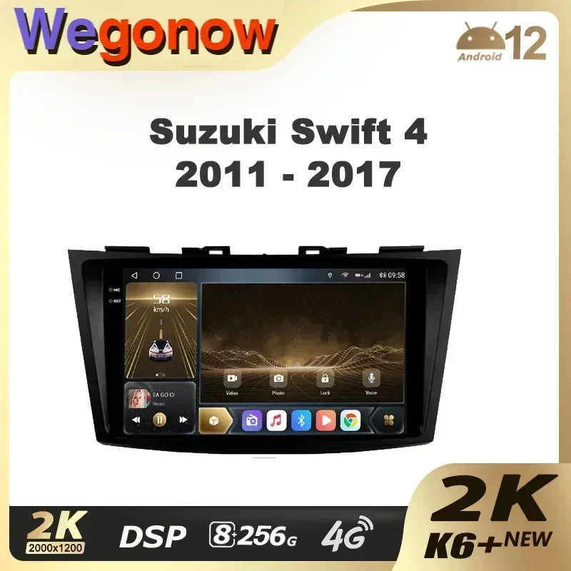 Ownice K6+ 2K for Suzuki Swift 4 2011 - 2017 Car Radio Multimedia Video Player Navigation Stereo GPS Android12 No 2din 2 Din DVD