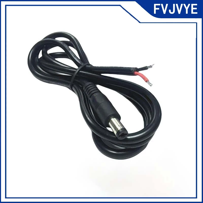 1/2/5pcs 0.5m 1m 1.5m 2m 18awg 10A DC 2pin Male Power Supply Connector Cable 5.5x2.1mm Copper Cord Adapter Socket For LED Strip