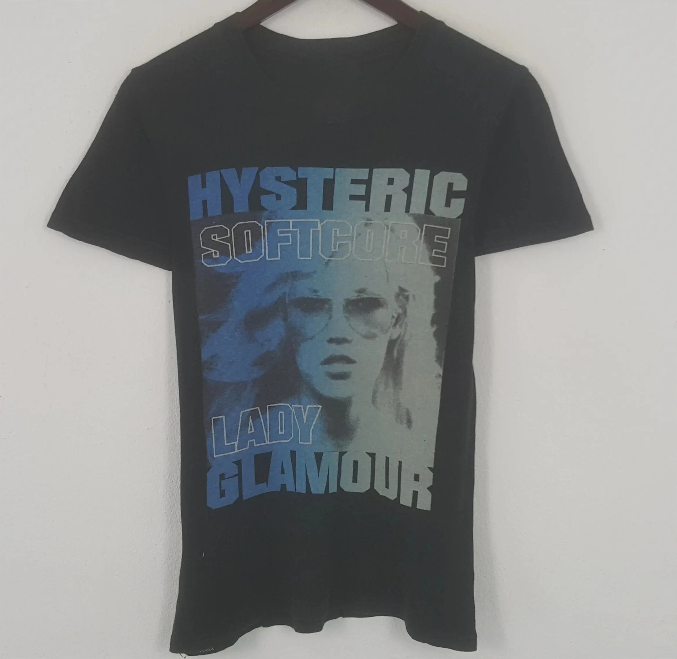 Hysteric Glamour 90s Retro Style Charcoal Reprint T Shirt for Men Women Short Sleeve Shirt Unisex Men Women Summer Y2K
