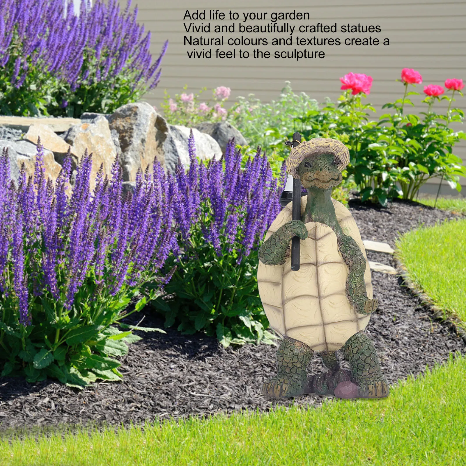 Garden Turtle Statues Natural Texture Resin Tortoise Sculpture Decoration For Outdoor Yard Gardens