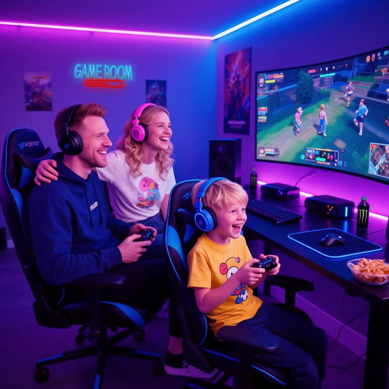 Game Room Neon Sign USB Powered LED Light for Teen Kids Room Man Cave Gaming Themed Wall Decor for Parties Events Game Nights view 4
