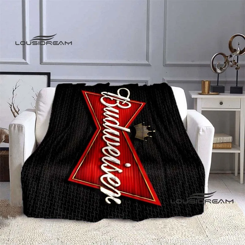 

Classic Budweiser Beer Blanket 3D printing Flannel Throw blanket gifts for beer lovers sheet Sofa Travel Camping thermal blanket