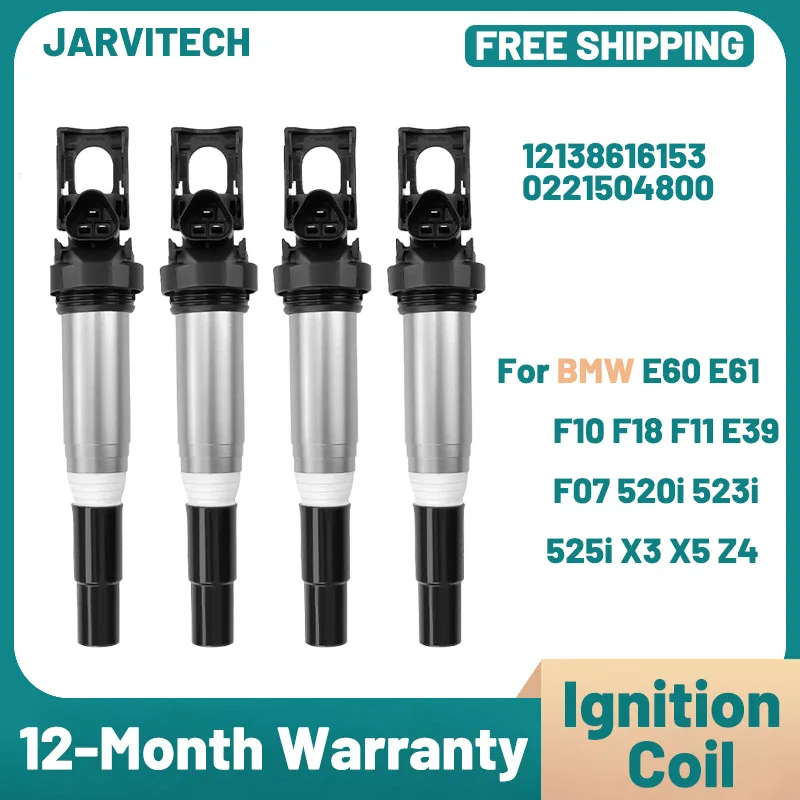 

New Car Ignition Coil 12138616153 12137594596 0221504470 For BMW E60 E61 F10 F18 F11 E39 F07 520I 523i 525i X3 X5 Z4 UF667
